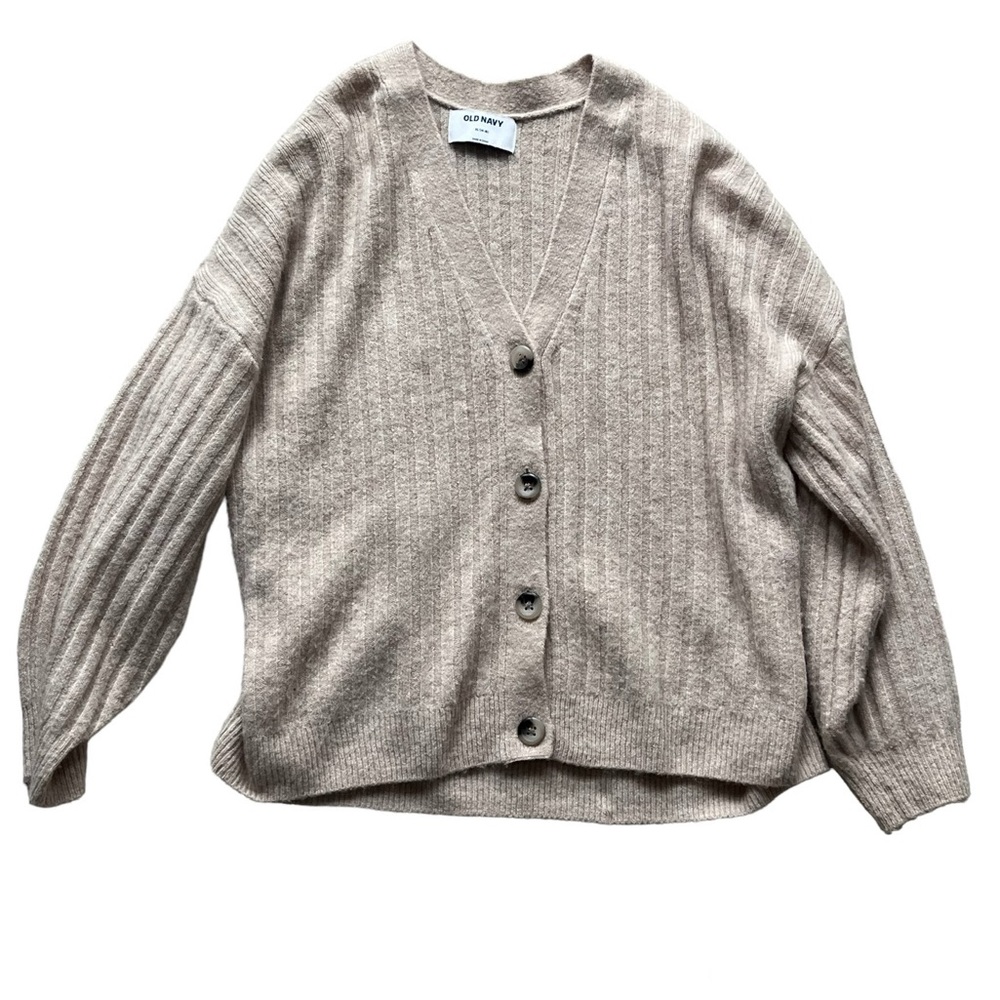 Old Navy Beige Button Sweater XL